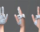 The prototype glove covers the hand partially, focussing on the fingertip surface (Image courtesy: Sharp)