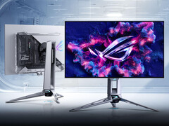 The Asus ROG Swift OLED PG27AQWP-W adopts a semi-translucent design, unlike many equivalent monitors. (Image source: Asus)