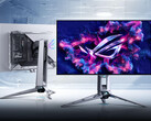 The Asus ROG Swift OLED PG27AQWP-W adopts a semi-translucent design, unlike many equivalent monitors. (Image source: Asus)