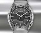 The Citizen Eco-Drive AW1660-51H, pictured against a gradient, metallic background. (Image source: Citizen)
