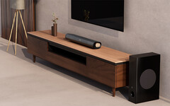 Creative unveils the Stage Pro, a soundbar equipped with an external subwoofer. (Image source: Creative Technology)