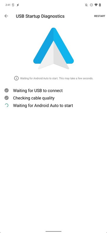 Android Auto reportedly has new start-up screens. (Source: Mishaal Rahman via Twitter)