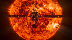 The Solar Orbiter spacecraft approaching the Sun. Pictured: conceptual representation of the Solar Orbiter probe (Image source: ESA)