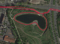 GPS test: Motorola Moto E6 Plus - Cycling around a lake