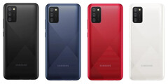 The Galaxy A02s in all its known colors. (Source: Samsung)