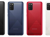 The Galaxy A02s in all its known colors. (Source: Samsung)