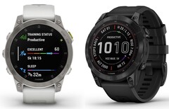 The Fenix 7 Sapphire Solar and Epix Gen 2 smartwatches are on sale during Amazon's Prime Day (Image source: Garmin)