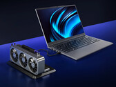 The Lecoo Pro 14 Core Edition is powered by the Intel Core Ultra 5 135H. Pictured: the laptop with an eGPU setup.