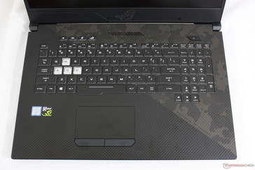 Same keyboard layout and four dedicated auxiliary keys as the GL703