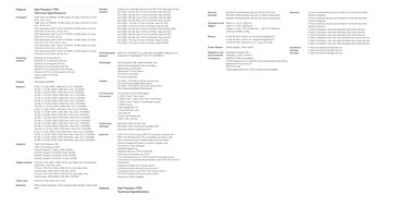 Specifications Dell Precision 17 7750