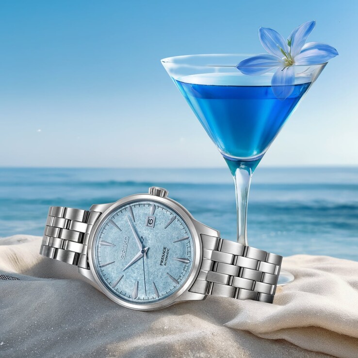 The Seiko’s Presage Cocktail Time Maya Bay Limited Edition watch. (Image source: Seiko)