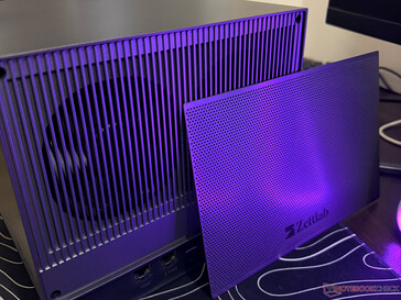 The included dustproof cover for the back of the NAS