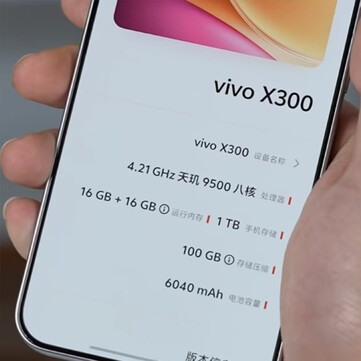 The Vivo X300. (Image source: New Evaluation Technology)