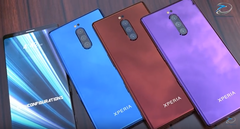 The rendered images in the video showcase a potentially revised design language for Sony&#039;s Xperia line-up. (Source: TechConfigurations/YouTube)