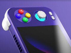 The Anbernic RG476H in its Gamecube-inspired colour option. (Image source: Anbernic)