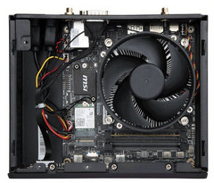 The Cubi 3 Plus enclosure features a 5x5 STX LGA 1151 motherboard that allows for CPU upgrades. (Source: MSI) The Cubi 3 Plus enclosure features a 5x5 STX LGA 1151 motherboard that allows for CPU upgrades. (Source: MSI)