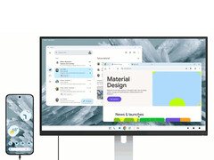 Google's desktop mode works independently of what a Pixel smartphone is showing onscreen. (Image source: Google)