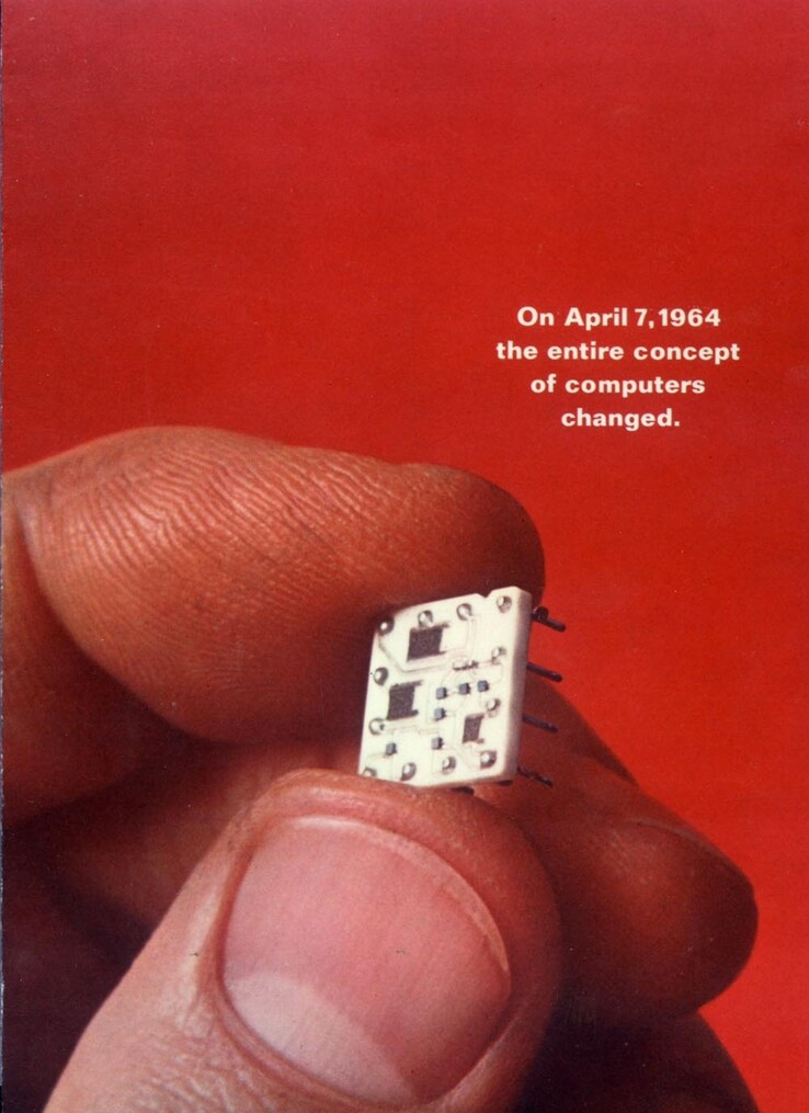 A computer chip based on "Solid Logic Technology". (Image: IBM)