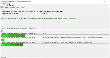 Gigabyte A7 X1 - LatencyMon (stats)