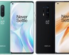 The OnePlus 8 and OnePlus 8 Pro have a left-hand side location for the selfie camera punch-hole. (Image source: OnePlus - edited)