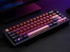 Black with a hint of pink: Color scheme of the all-in-one keyboard PC. (Image source: Rakeydo via Kickstarter)