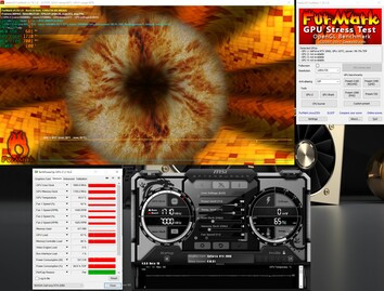 Stress test FurMark (PT set to 100 %)