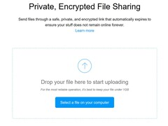 Mozilla is trialing a single-download encrypted file sharing website. (Source: Mozilla)