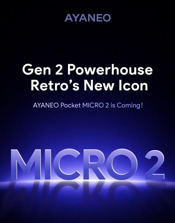 Ayaneo teases Pocket Micro 2 horizontal handheld.