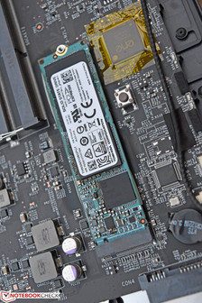 The internal NVMe SSD...