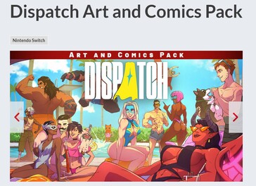 Unchanged Dispatch Art and Comics Pack on other Nintendo eShop regions (Image source: screenshot, Nintendo)
