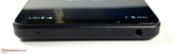 top: microphone, 3.5-mm jack