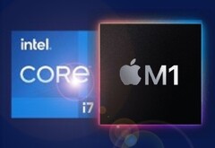 The Apple M1 SoC has outshone the Intel Core i7-11700K on PassMark. (Image source: Intel/Apple - edited)