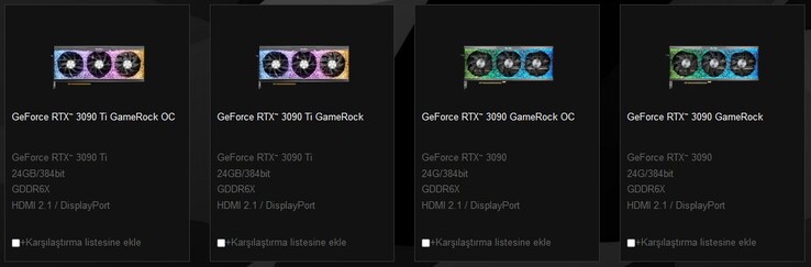 Palit RTX 3090 Ti units. (Image source: @momomo_us)