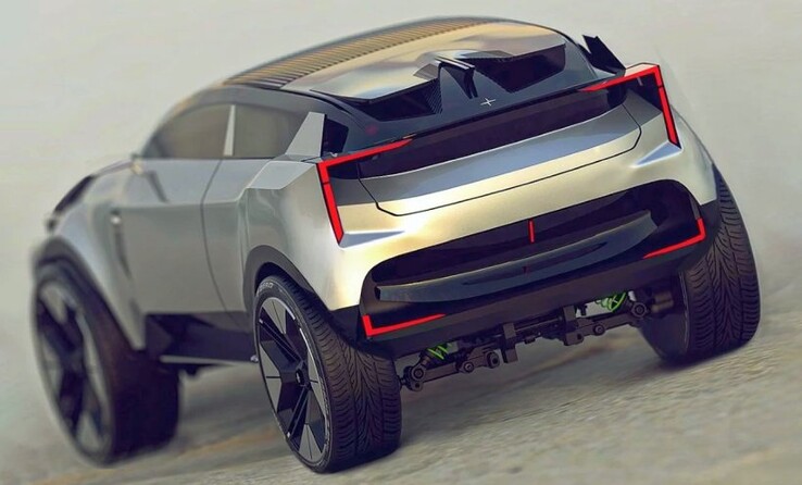 Polestar 8概念车渲染图-后视图（来源：Salvatore Ville）