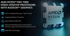 AMD has launched three new Zen 4-based &quot;Pro&quot; branded processors for desktops (image via AMD)