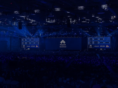 An image showcasing the stage for a tournament from EVO's latest "business update" post (image source EVO.gg)
