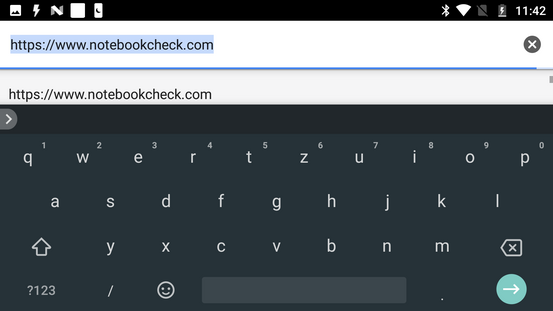 keyboard in landscape mode