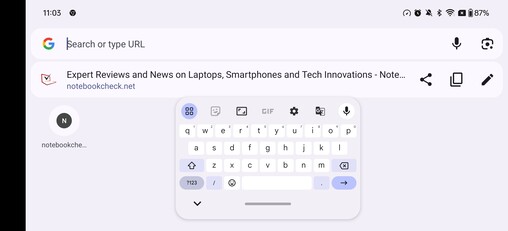 Gboard is the default keyboard