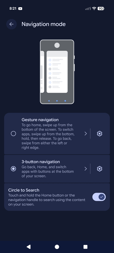 New three-button navigation layout. (Image source: 9to5Google)