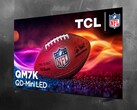 Front of 98-inch TCL QM7K Mini LED TV shown at angle (Image source: Amazon)