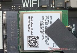 Installed WiFi 6E module: MediaTek MT7922