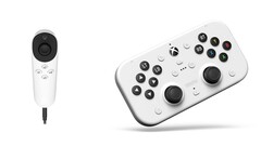 The Xbox Adaptive Joystick won't be available until 2025 but 8BitDo's controller is already available. (Image source: Microsoft & 8BitDo - edited)