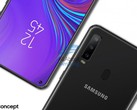 Renders of the Galaxy A8s. (Source: GSMArena)