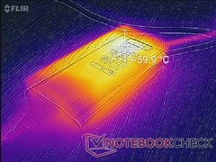 Careful, the Dell XPS 15 9500 AC adapter can get really hot at up to 60 C or 140 F