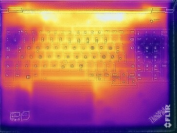 Surface temps during stress test (top)