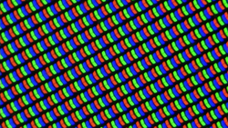 Representation of the sub-pixels in a classic RGB matrix