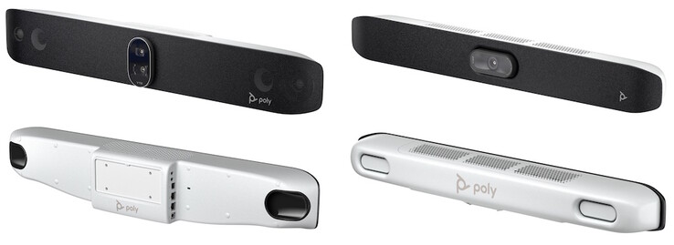 The Poly Studio V72 (left) and V32 (right) require a host computer, while the X72 and X32 are stand-alone models that can host video conferences without a computer. (Image source: HP)