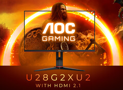 The AOC Gaming U28G2XU2 has a 28-inch panel with a 144 Hz refresh rate. (Image source: AOC)