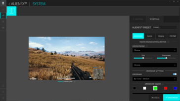 AlienVision settings