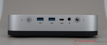 Minisforum AI X1 Pro - Connections on the front panel